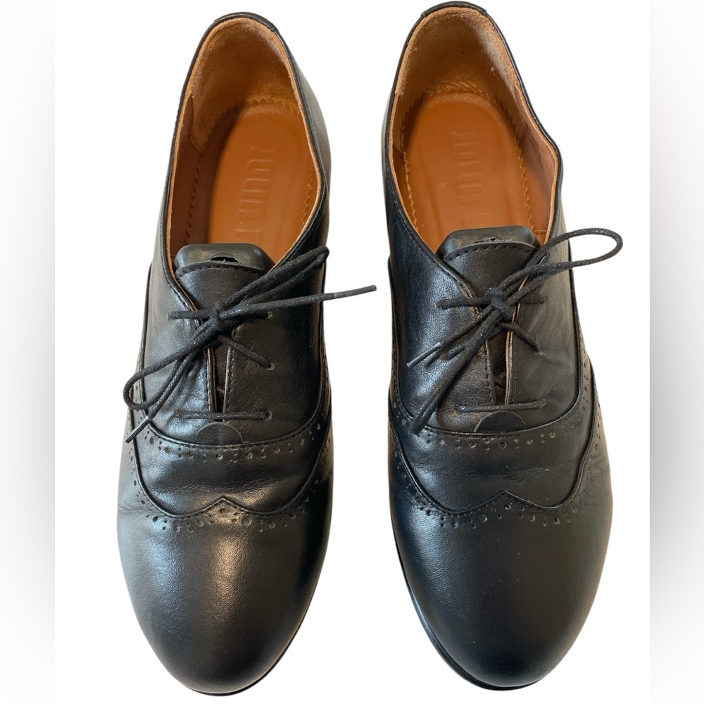 JULIA BO Limehouse Oxford handmade black leather Women, size US 10 EUR 41 NWOB - Picture 6 of 13